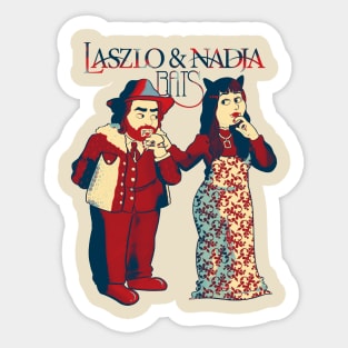 LASZLO AND NADJA BATS Sticker